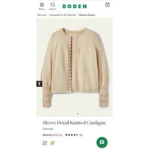Boden Sleeve Detail Knitted Cardigan